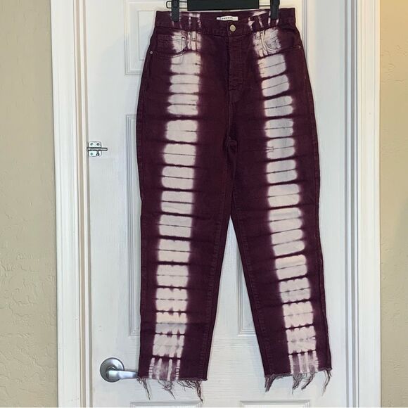 PacSun Tie-Dye High Rise Straight Button Fly Jeans Size 28 - Picture 1 of 10